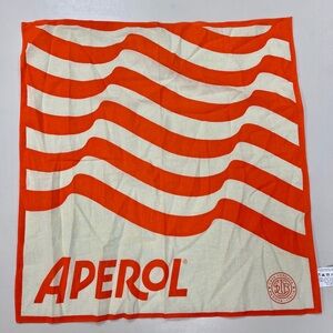 100% Cotton Aperol Bandana in Orange and Cream/Yellow